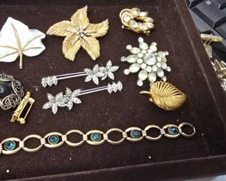 brooches and more costume Trifari, and other 