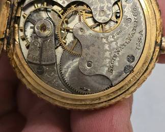 Elgin 14k solid gold pocket watch working 
