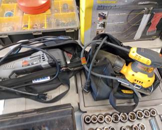 Dremel and DeWalt sander 