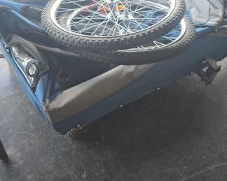 childs tow behind bike cart 