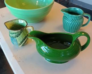 misc mixing bowls some yellowware, watt, etc