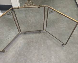 trifold Victorian vanity mirror 
