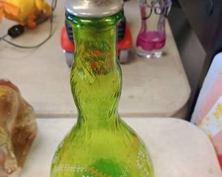 Victorian handblown Barber tonic bottle