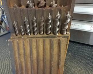 auger bits with case 