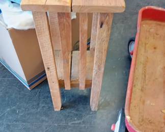 heavy little handmade end table 