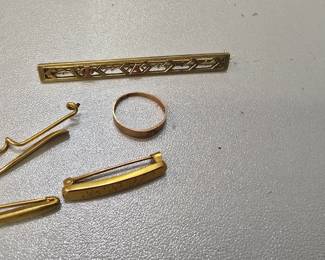 10k and 14k gold hairclips and other 