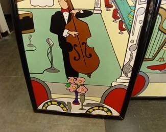 large oil on canvas unknown artist but it is signed, and one is marked on back who it was commissioned for by artist 