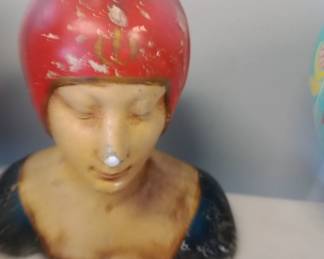 vintage chalkware football player i  think 