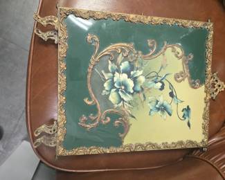 trifold Victorian vanity mirror 