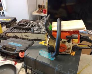 Stihl ms170 chainsaw with case 