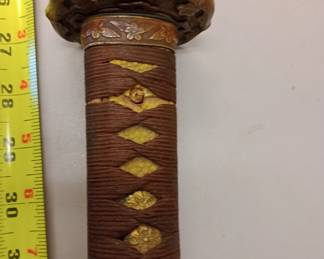 Shin Gunto WW2 Japanese officer sword, used by Japanese Army from 1935-1945, inscription is Nakago more research is being done to identify maker should have full name by start of sale. 