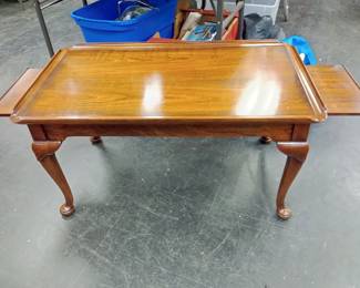 coffee table with pullouts 