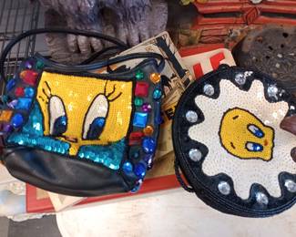 Vintage Tweety Bird sequin purses.