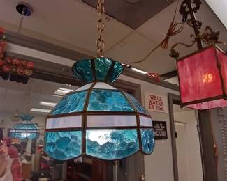 hanging stained glass lamp shade 