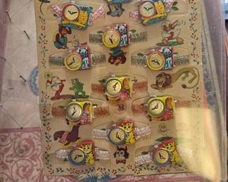 kids toy watch display vintage 