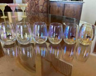 6 Iridescent "Queen" Wine Tumblers :: $15  