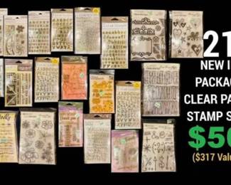 21 New In Package Clear Paper Stamps