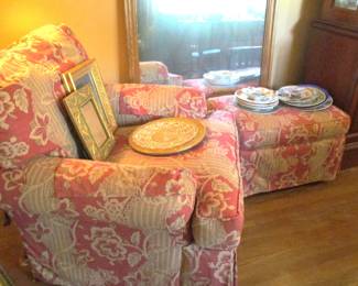 Alexander Julian Chairs and Ottoman