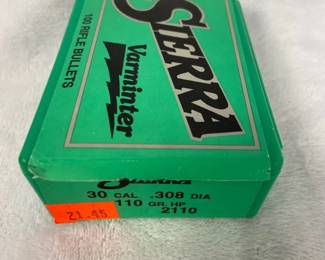 Sierra .30 Cal. 110 Grain HP Reloading Bullets