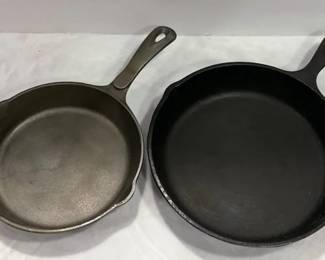 Two Cast Iron Skillets
