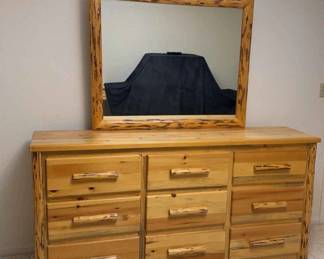 Log Dresser With Mirror