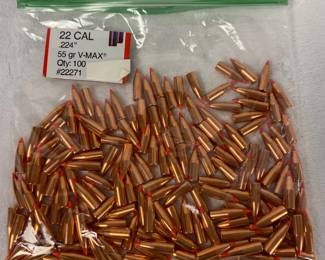 Hornady 22 Cal. 55 Grain VMax Bullets
