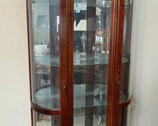 Vintage Lighted Curio Cabinet