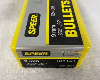 Speer 9mm 124 Grain JSP Bullets