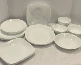 Assorted White Corelle Dishes