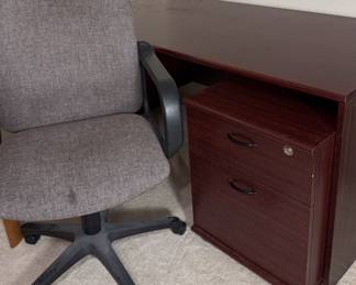 Office Desk, Chair File Cabinet