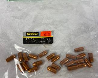 Speer 25 Cal. 75 Grain Cannelure Bullets