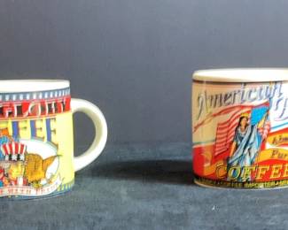 Vintage Americana Coffee Cups