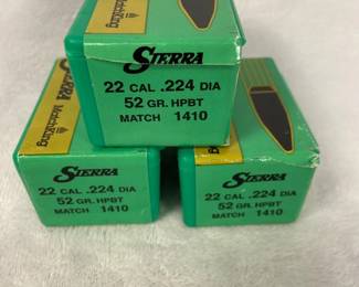 Sierra .22 Cal. 52 Grain HPBT Reloading Bullets
