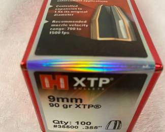 Hornady XTP 9mm 90 Grain XTP Reloading Bullets