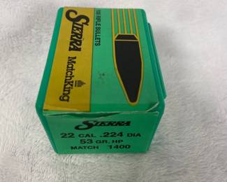 Sierra .22 Cal. 53 Grain HP Reloadin Bullets