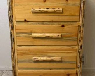 002 Blue Pine Log Dresser