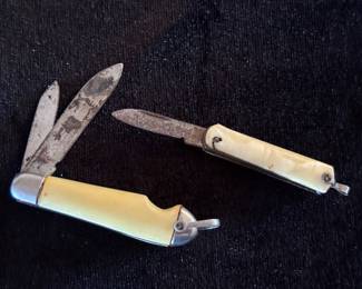 Mother Of Pearl Two Blade Pocket Pen Knives