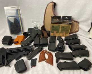 Pistol Grips, Magazine Clips, Trigger Assemblies Two Pistol Magazines