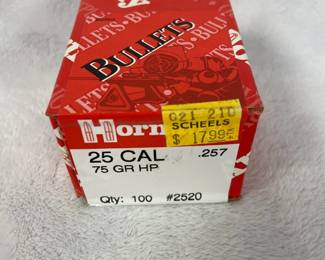 Hornady .25 Cal. 75 Grain HP Reloading Bullets