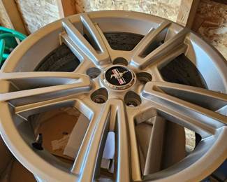 Four Used Platinum Mustang Wheels with Lug Nuts