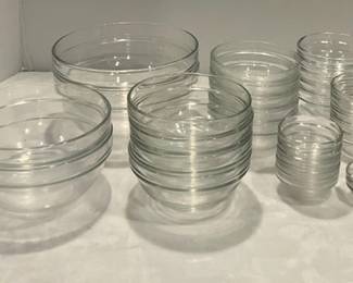Assorted ARCOROC France Clear Glass Bowls