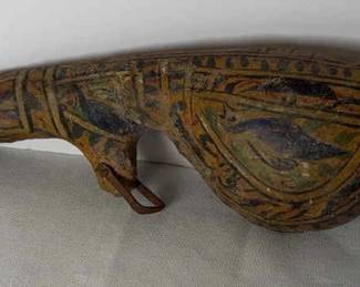 Persian Leather Powder Flask from the Early 19th Century