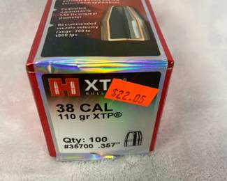 Hornady .38 Cal. 110 Grain XTP Reloading Bullets