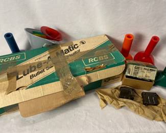 RCBS Lunamatic Bullet Sizer, Bullet Mold Powder Funnels
