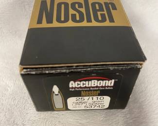 Nosler .25 Cal. 110 Grain Spitzer Reloading Bullets