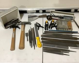 Long Level, 2 Hammers, Variety of Files Misc.