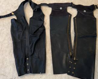 Two Pair of Leather Chaps Small Large
