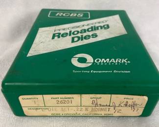 RCBS .22 K Hornet Die Set