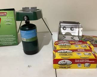 Two Camping Stoves, Coleman Sterno