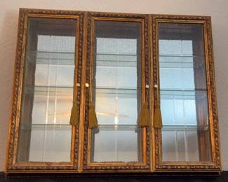 Neiman Marcus Horchow 3Door WallHanging Curio Cabinet